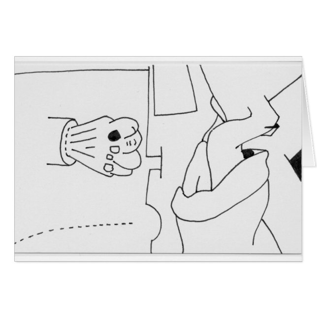 PDD小さな弱いスケッチ眠れない夢カード (正面横)