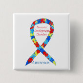 PDD (Pervasive Development Disdisciplications)リボンピ 缶バッジ (正面)