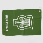 PDGA#を使用したフォーカスディスクゴルフタオル ゴルフタオル (横)