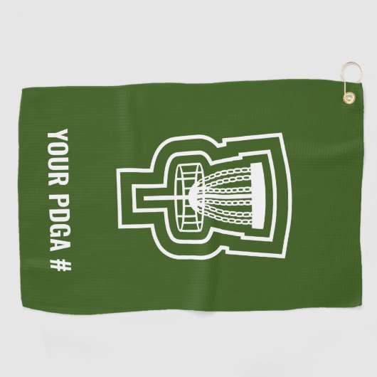 PDGA#を使用したフォーカスディスクゴルフタオル ゴルフタオル (横)