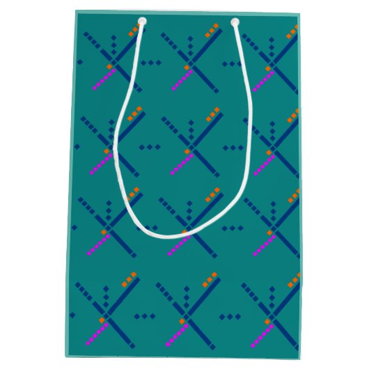 PDXエアポートカーペットポートランドオレゴンメディア抱き枕 ミディアムペーパーバッグ (裏面)