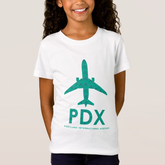 PDXエアポートカーペット飛行機 |ポートランド Tシャツ (正面)