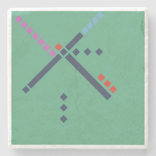 PDXエアポートカーペット ストーンコースター (正面)