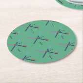 PDXエアポートカーペット ラウンドペーパーコースター (アングル)