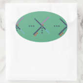 PDXエアポートカーペット 楕円形シール (バッグ)