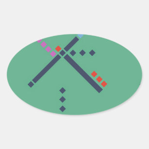 PDXエアポートカーペット 楕円形シール