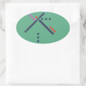 PDXエアポートカーペット 楕円形シール (バッグ)