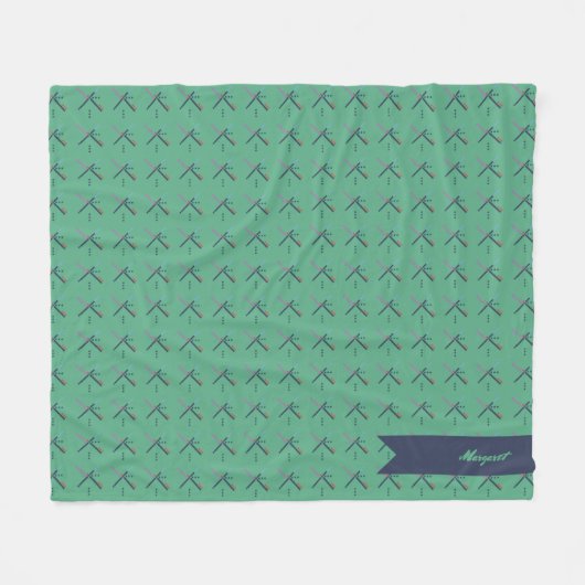 PDXエアポートカーペット| a値の高いラグ|名前をカスタムする フリースブランケット (正面(横))