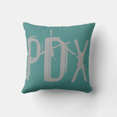 PDXエアポートグランジタイポグラフィ クッション (裏面)