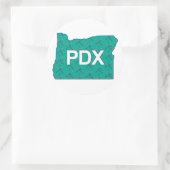 PDXポートランドエアポートカーペットオレゴンステッカー ラウンドシール (バッグ)