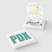 PDXポートランドエアポートカーペット文字 ストーンコースター (横)