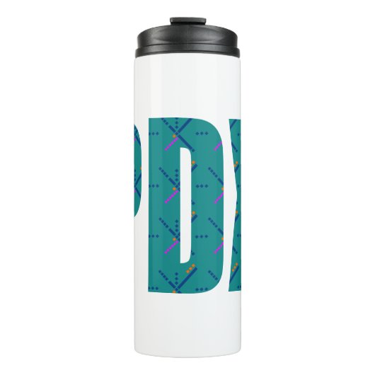 PDXポートランドエアポートカーペット文字 タンブラー (正面)