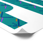 PDXポートランドエアポートカーペット文字 ポスター (角)