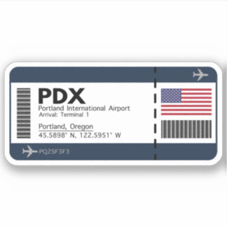 PDXポートランドボーディングパス – オレゴン シール