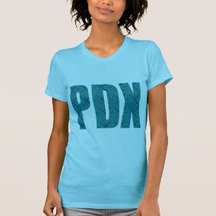 PDXポートランド空港カーペットの文字 Tシャツ