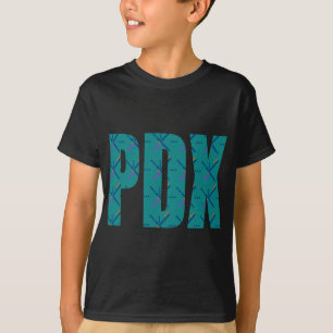 PDXポートランド空港カーペットの文字 Tシャツ
