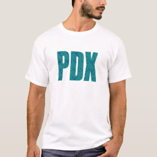 PDXポートランド空港カーペットの文字 Tシャツ