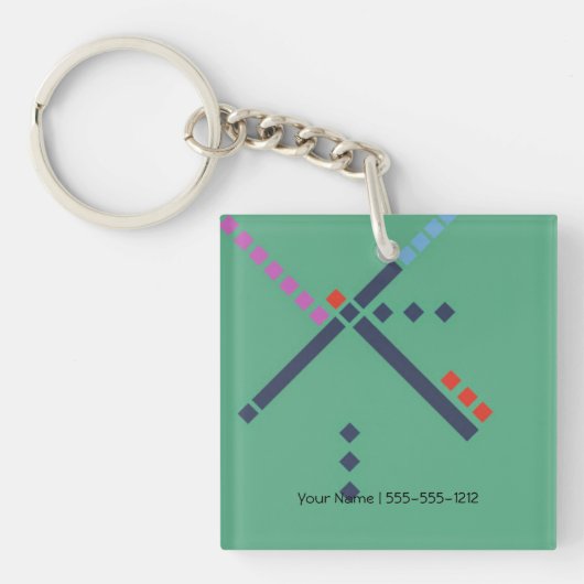 PDX空港カーペット キーホルダー (正面)