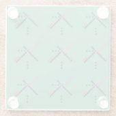 PDX空港カーペット|評価された敷物 ガラスコースター (裏面)