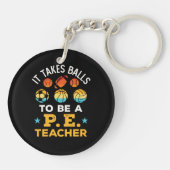 PEおもしろいの先生にボールを取る キーホルダー (裏面)