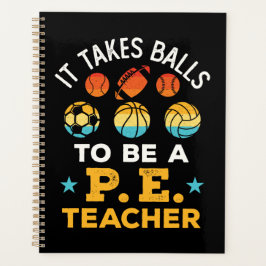 PEおもしろいの先生にボールを取る プランナー手帳