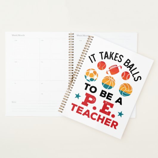 PEの先生コーチにボールがおもしろい必要 プランナー手帳 (ディスプレー)