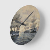 Peの解放の探険の乗船 ラウンド壁時計 (傾斜)