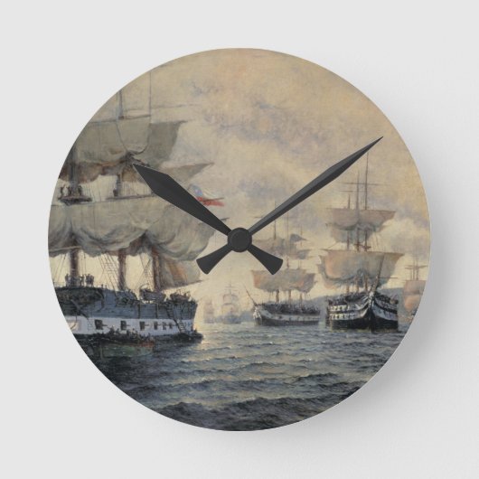 Peの解放の探険の乗船 ラウンド壁時計 (正面)