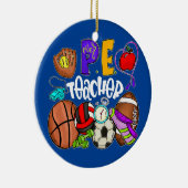 PE先生おもしろい体育先生戻る セラミックオーナメント (右)