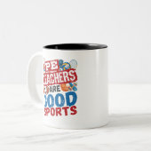 PE先生はスポーツ用のフィズ(PH)先生 ツートーンマグカップ (正面左)