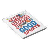 PE先生は良いスポーツの物理Ed先生 ノートパッド (アングル)