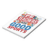 PE先生は良いスポーツの物理Ed先生 ノートパッド (回転)