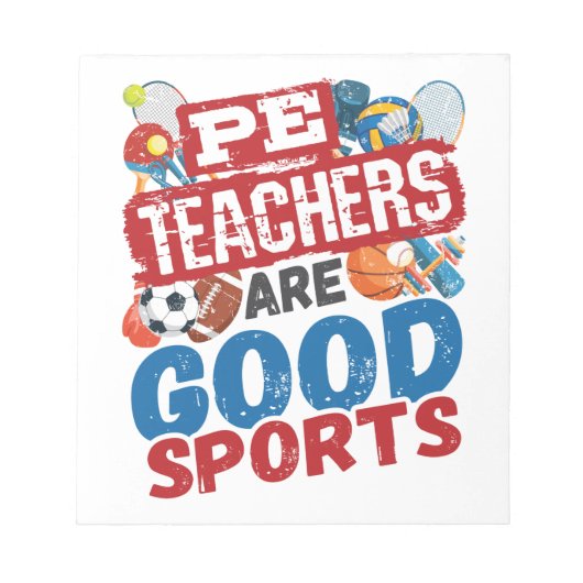 PE先生は良いスポーツの物理Ed先生 ノートパッド (正面)