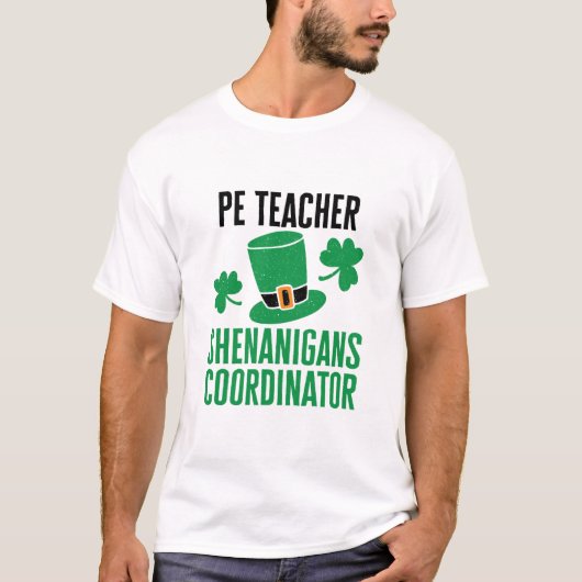 PE先生シェナニガンコーディネーターSt patricks day Tシャツ (正面)