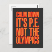 PE先生スポーツ教育者体育 ポストカード (正面/裏面)