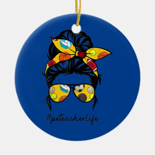 Pe先生ライフスポーツ体育先生 セラミックオーナメント (正面)