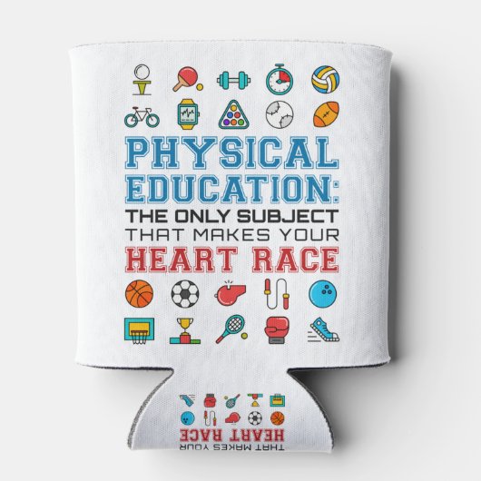 PE先生Phys Edジムコーチハートレース 缶クーラー (裏面)