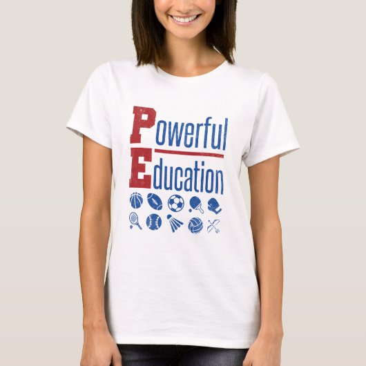 PE強力な教育PE先生 Tシャツ (正面)