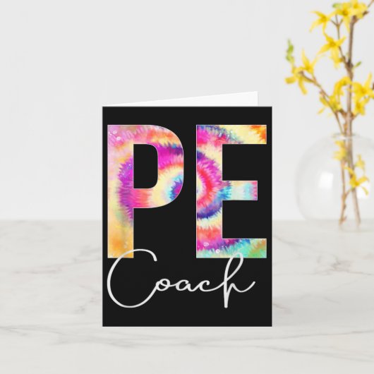 Pe Coach Tie Dye Back To School Women Appreciation カード (黄色い花)