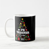 Pe Physical Education Teacher Christmas Tree Women コーヒーマグカップ (左)