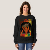 PE Teacher Afro African American Black History Mon スウェットシャツ (正面フル)