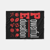 Pe Teacher Gym Physical Education School Motivatio フリースブランケット (正面(横))