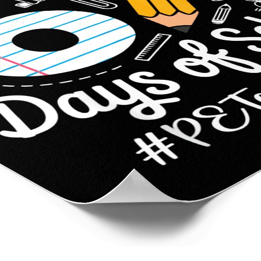 Pe Teacher Survived 67 Days Of School Humor Design ポスター (角)