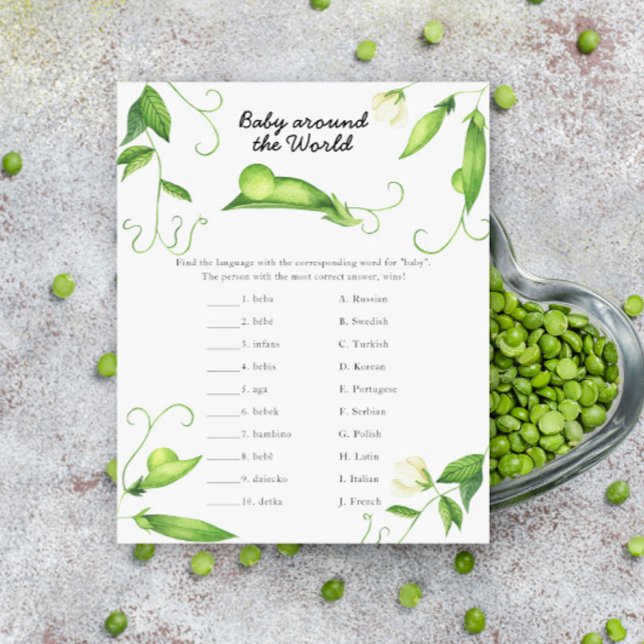 Pea baby shower - baby around the world game (クリエイターアップロード済み)