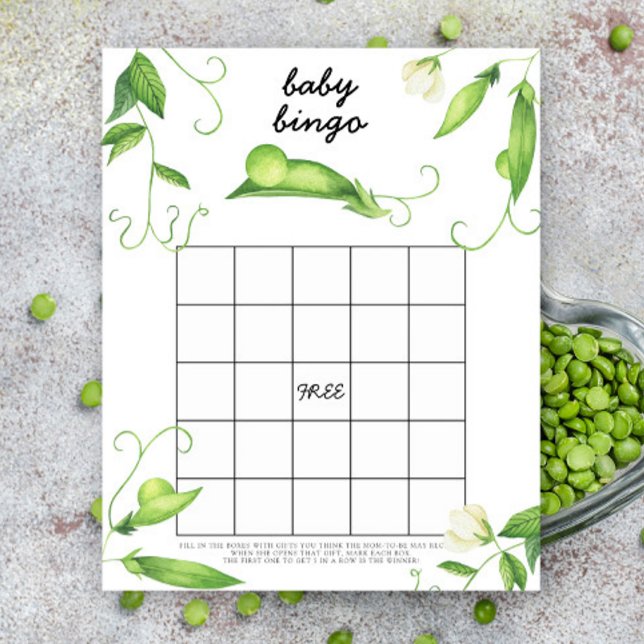 Pea baby shower - Baby shower bingo game (クリエイターアップロード済み)
