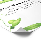 Pea baby shower - Guess the sweet mess ポスター (角)