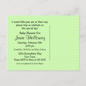 Pea In My Pod 3連子ベビーシャワーポストカード招待状 インビテーションポストカード (裏面)