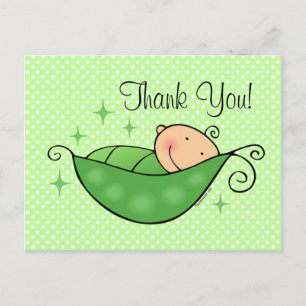 Pea In My Pod Thank Youポストカード ポストカード