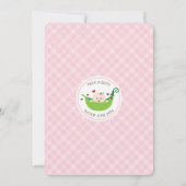 Pea in the Pod Baby Shawer招待状（少女） 招待状 (裏面)