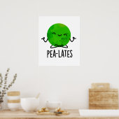 Pea-lates Funny Pilates Pea Pun ポスター (キッチン)